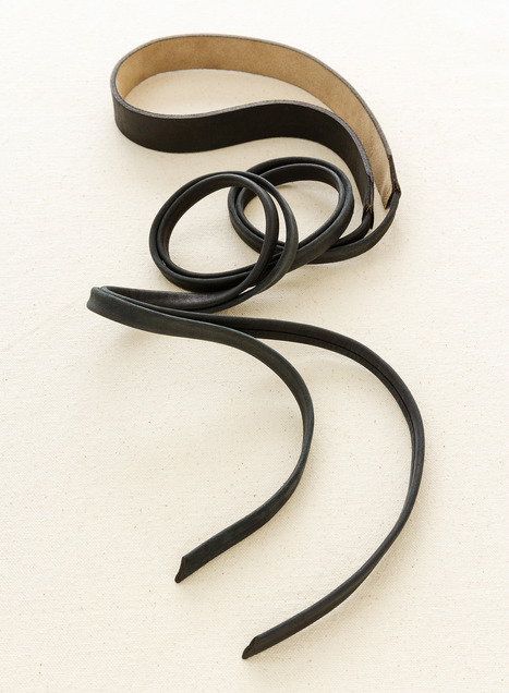 thin leather wrap belt