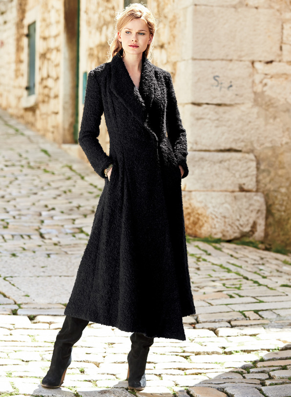 womens black evening coat