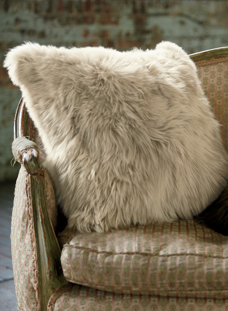 large fur pillows