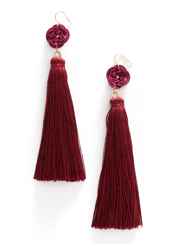 knot tassel earrings